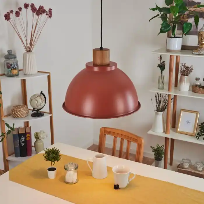 Última Versión Chipou Lámpara Colgante Rojo, 1 luz