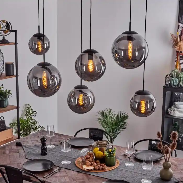 Voluntad Lámpara Colgante Negro, 6 luces Compra Hoy