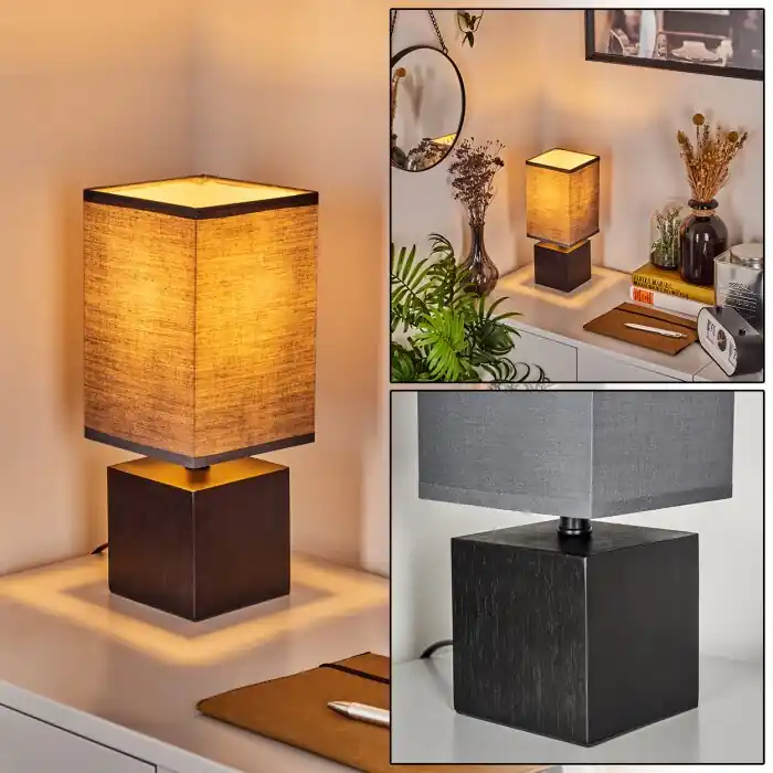 Venta Final Talco Lámpara de mesa Negro, 1 luz