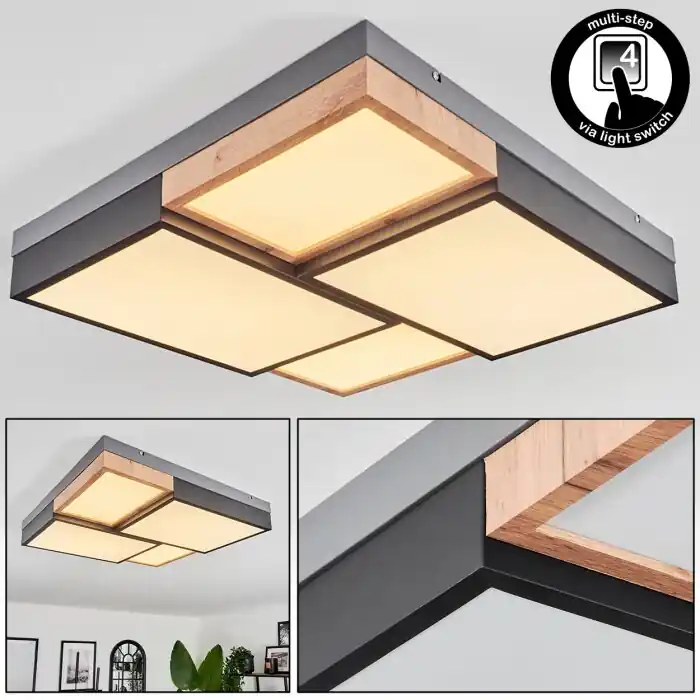 A Buen Precio Bornos Lámpara de Techo LED Antracita, 1 luz