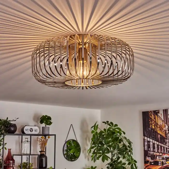 Entrega Rápida Wemude Lámpara de Techo Plata, 1 luz