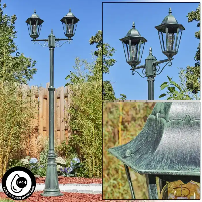 Oferta Hongkong Candelabro Verde, Negro, 2 luces