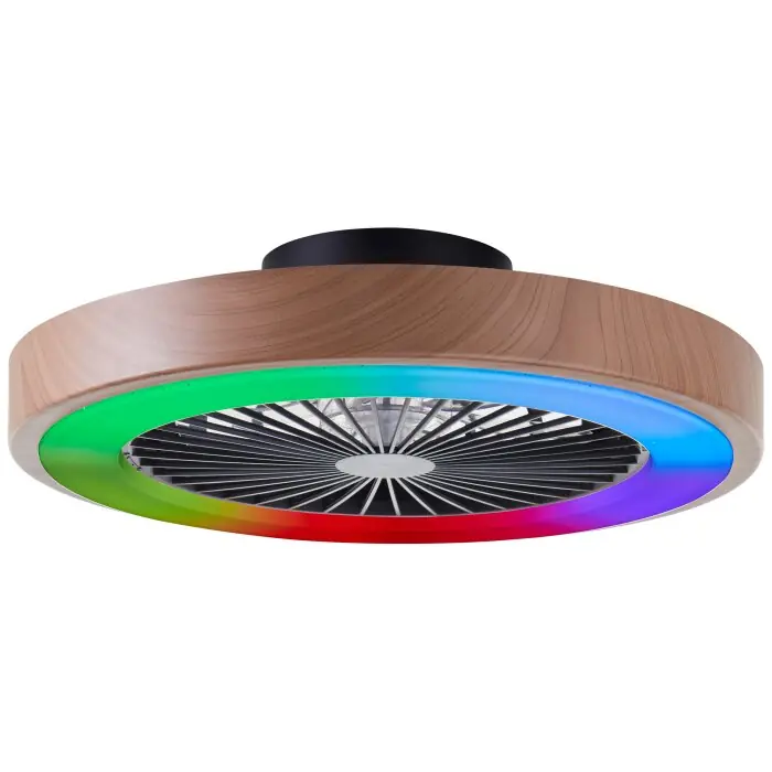Brilliant Slimline Lámpara de Techo LED Negro, 1 luz, Mando a distancia Popular