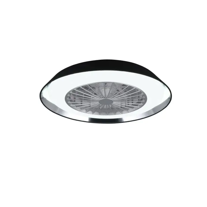 Novedad Reality VARBERG Ventilador de techo LED Negro, 1 luz, Mando a distancia