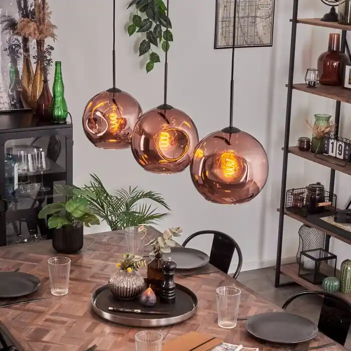 Devolución Gratuita Ripoll Lámparas suspendidas Negro, 3 luces