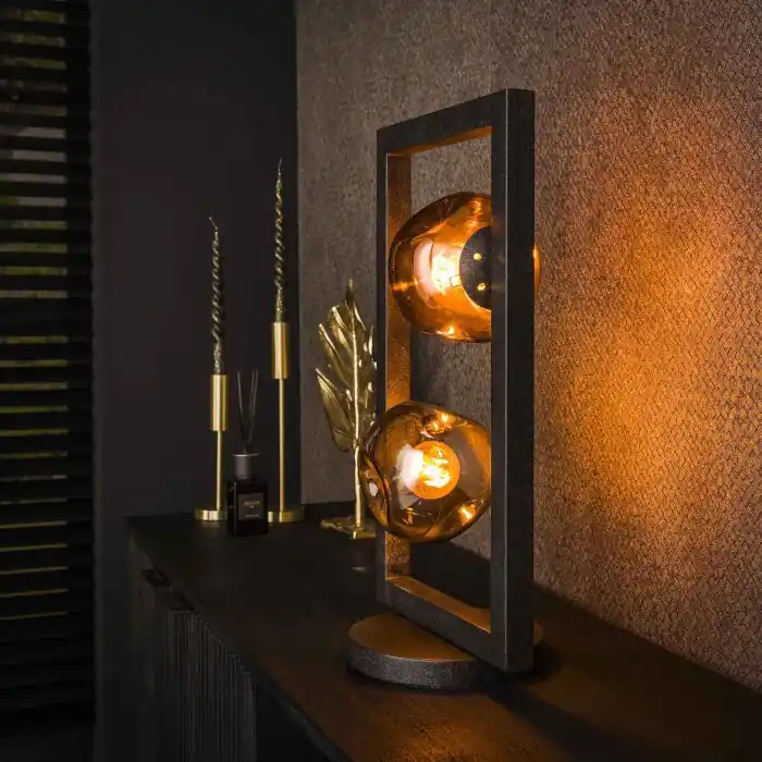 Stellar Lámparas de mesa Antracita, 2 luces Última Versión