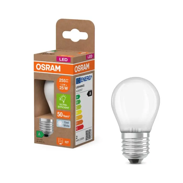 Pago Seguro Lámparas Osram E27 1.2 Watt blanco neutro 255 Lumen