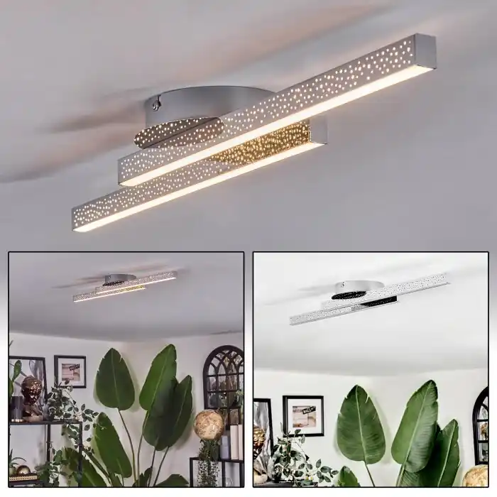 Súper Precio Arlan Plafones LED Cromo, 2 luces