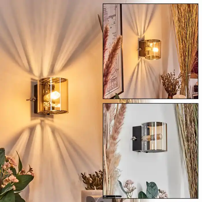 Liquidación Bamako Lámpara Up & Down, Apliques LED Negro, 1 luz