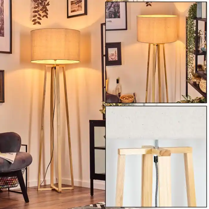 A Buen Precio Flemming Lámpara de pie Crudo, 1 luz