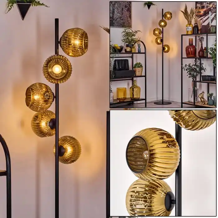 Ripoll Lámpara de pie dorado, 5 luces Oferta Especial