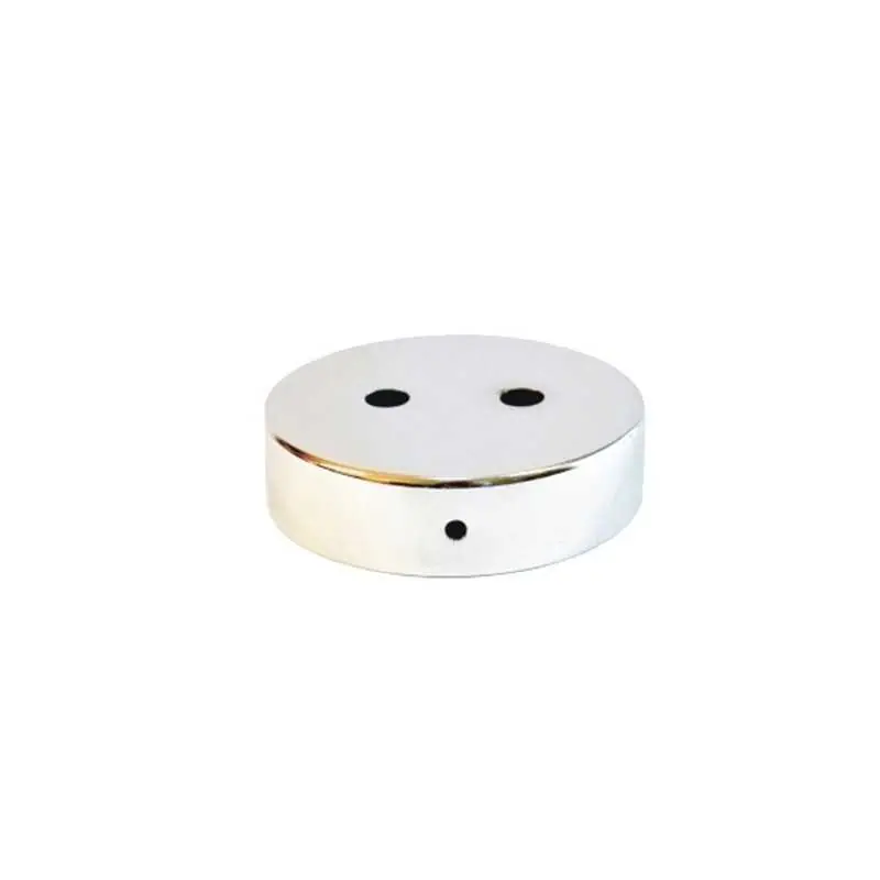 Soporte metal cromo brillo de 90mm diámetro y dos salidas Mejor Precio