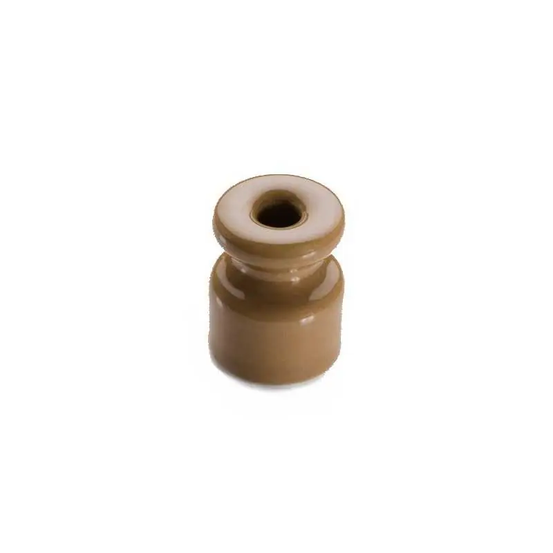Aislador de porcelana ocre grande para cable trenzado No Te Lo Pierdas