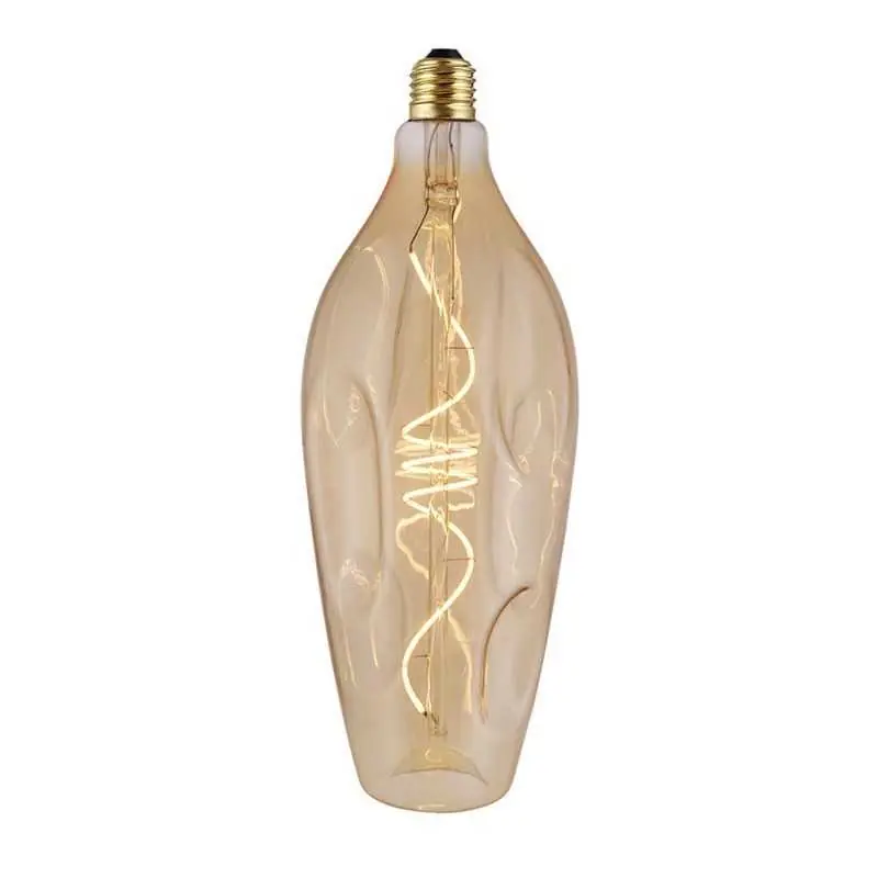 Novedad Bombilla LED botella abollada clara 5W E27 regulable 2000K