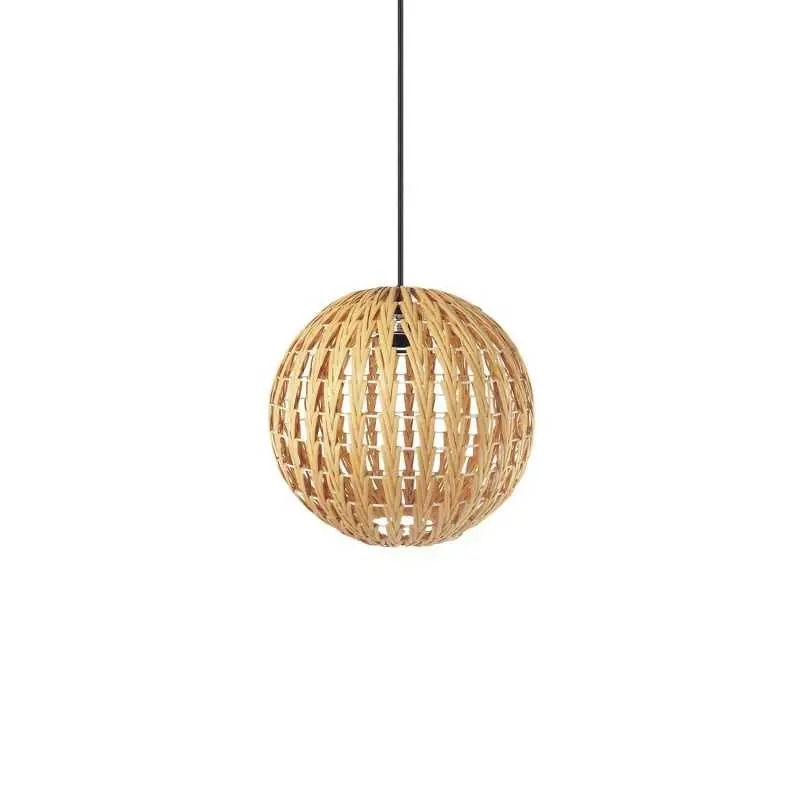 Colgante simple VITRY ratán E27 LED color madera Solo Por Tiempo Limitado