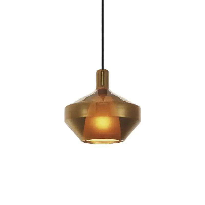 Disponible Ahora Colgante simple FORON cristal E27 LED color ámbar