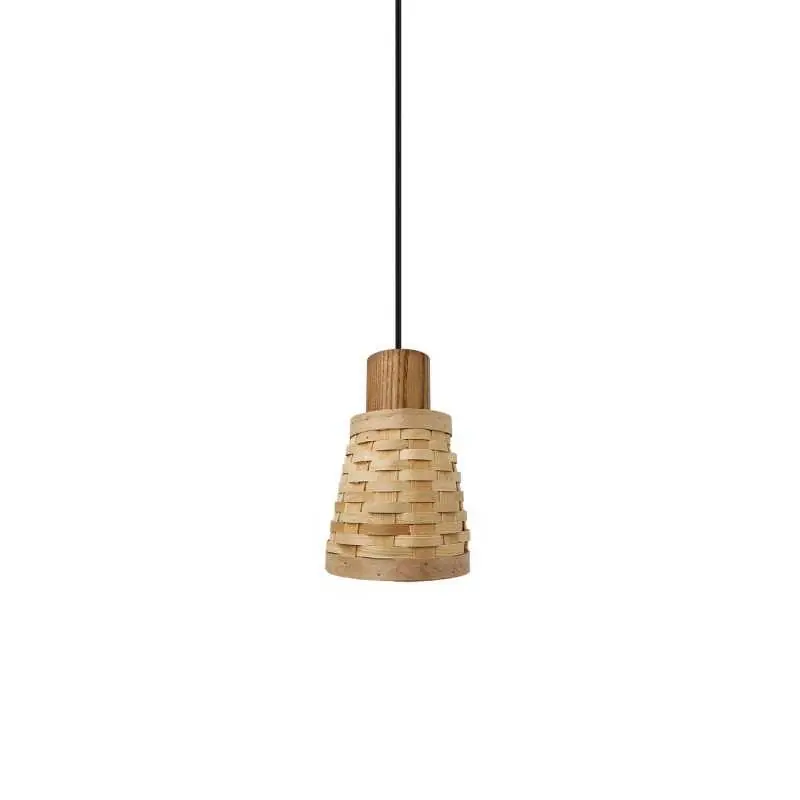 Oferta Colgante simple OUSSY madera E27 LED color madera