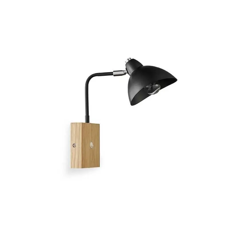 Devolución Gratuita Aplique de pared CRANN madera E27 LED color negro