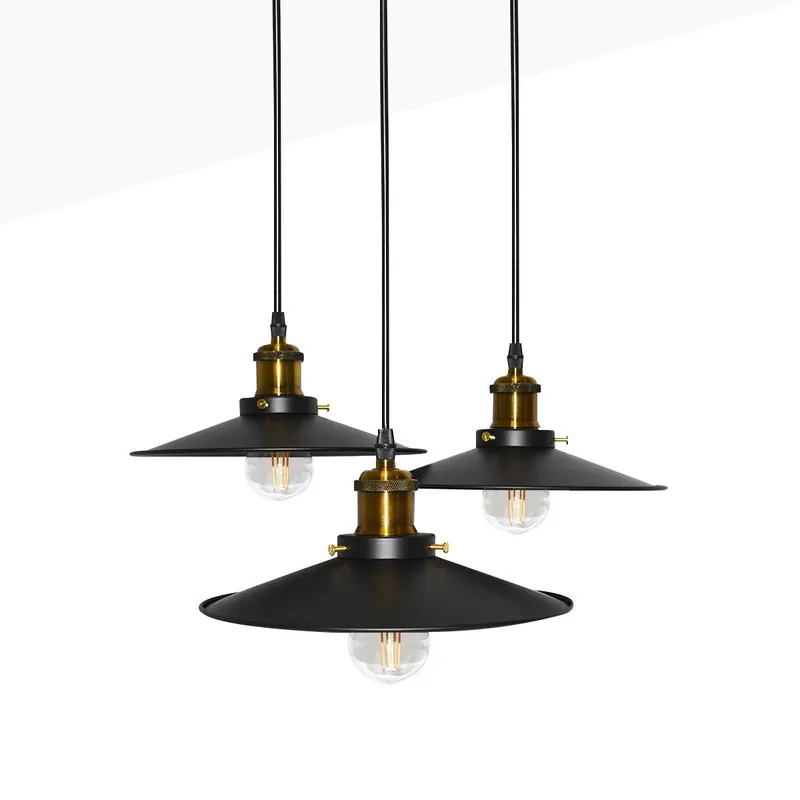 Alta Calidad Lámpara colgante triple "CLOCK WORK" Negro