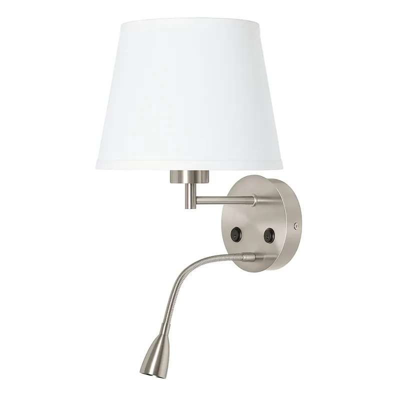 Aplique de pared "PAIR" E27 con foco LED de lectura 3W Negro Pago Seguro