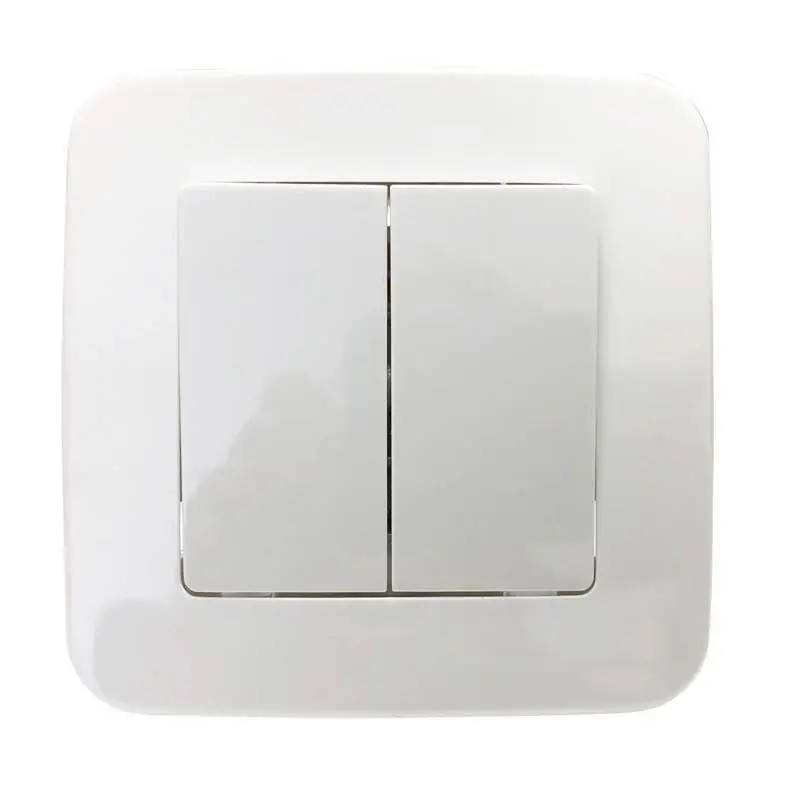 Gran Oferta Mecanismo interruptor empotrable de dos piezas Blanco