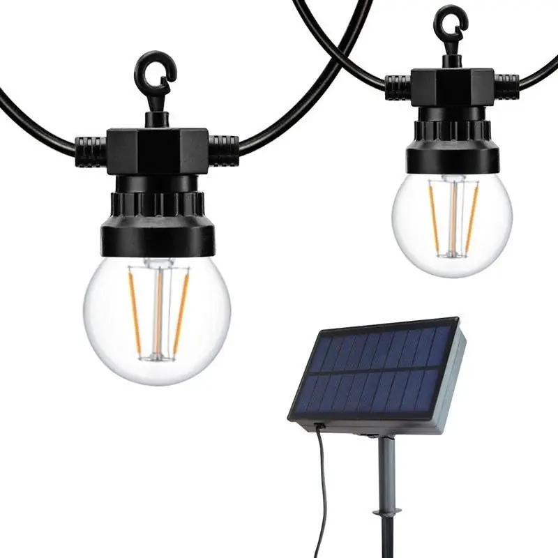 Guirnalda LED con panel solar de 8 metros con 10 bombillas integradas Venta Final
