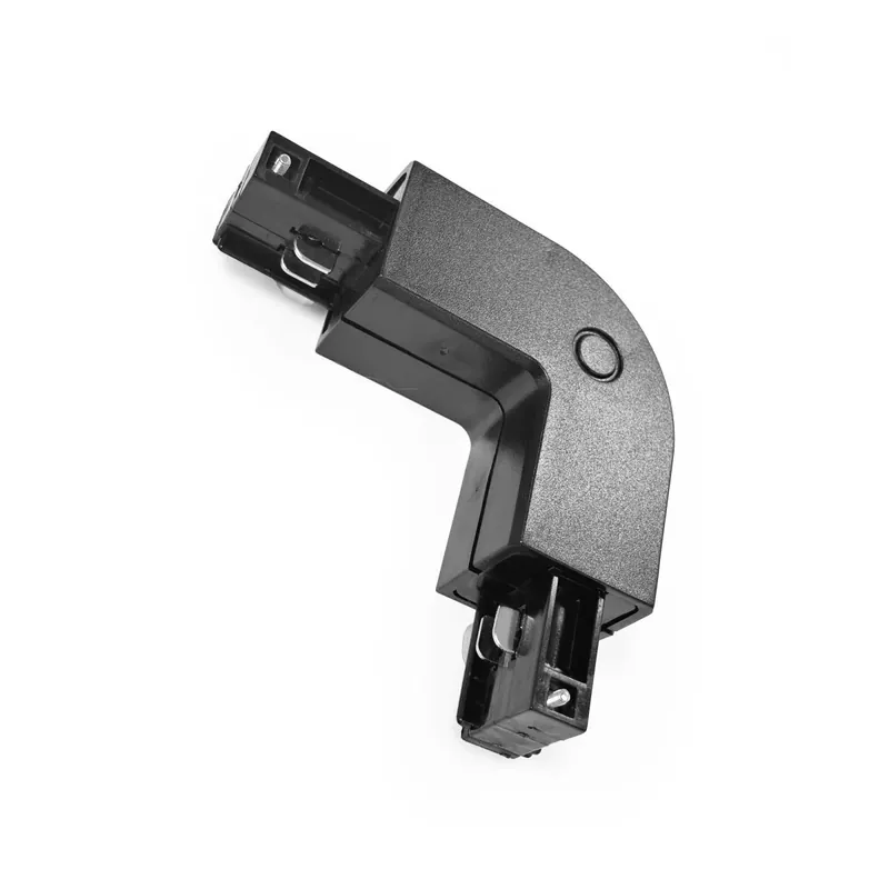 Unión rígida en L para carril trifásico superficie - 90º - DERECHA Negro Disponible Ahora