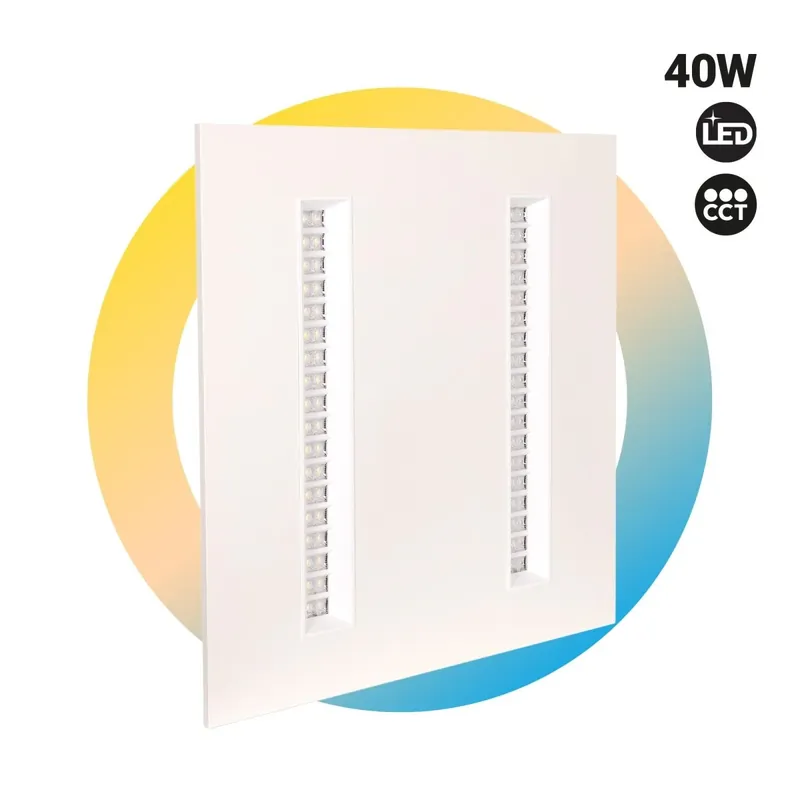 Panel LED empotrable 60x60cm - 40W - UGR18 - Driver PHILIPS - Chip OSRAM - IP40 Negro Precio De Oferta