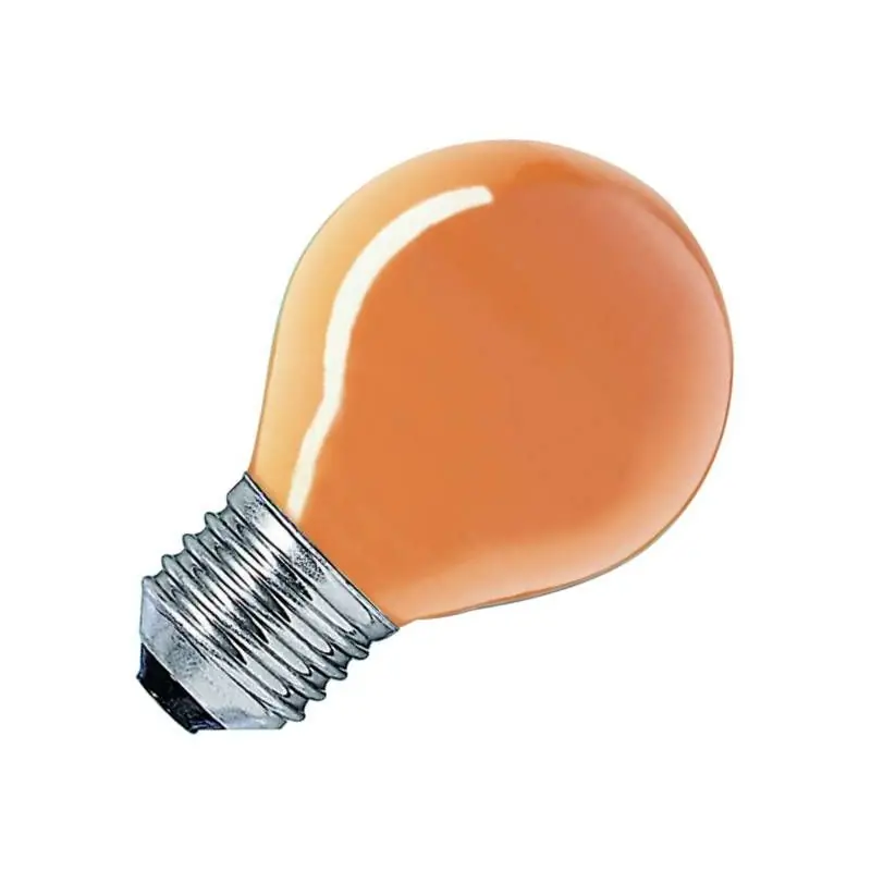 Bombilla | Casquillo grande E27 | Lámpara Bola | Naranja | 45mm | 25W Ordena Ya