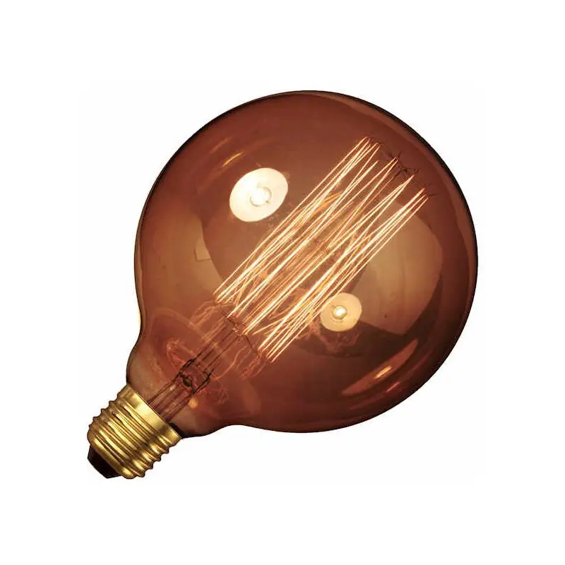 Barato Bombilla de filamento de carbono Globelamp | Casquillo grande E27 | 40W 125mm Oro