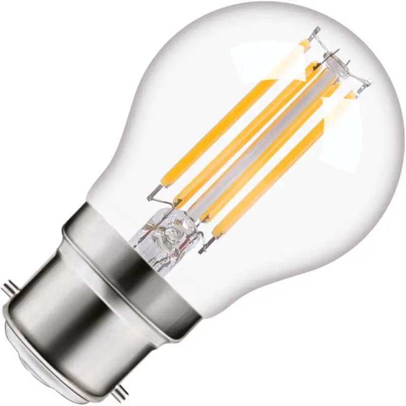 Lighto | Filamento LED | Accesorio de bayoneta B22d | Lámpara de bola | Transparente | 45mm | 5W Promoción