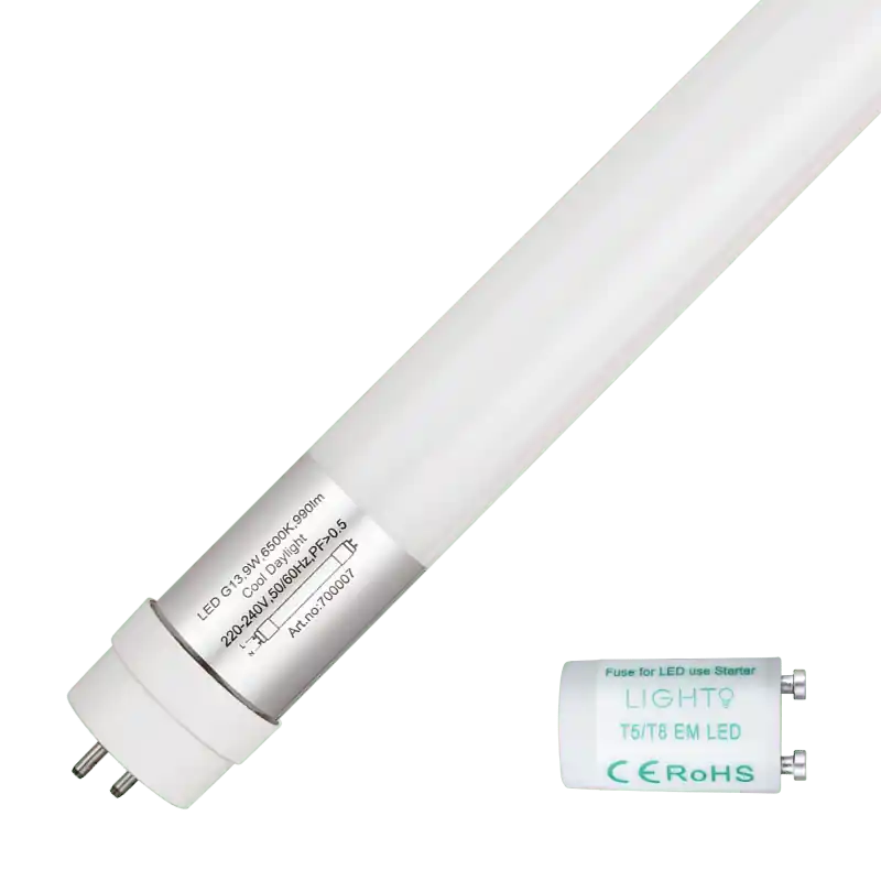 Precio De Oferta Lighto | Tubo fluorescente LED | T8 | 9W | 110lm/W | 60cm | 865 Daylight | Sustituye a un tubo fluorescente de 18W | EM/Mains