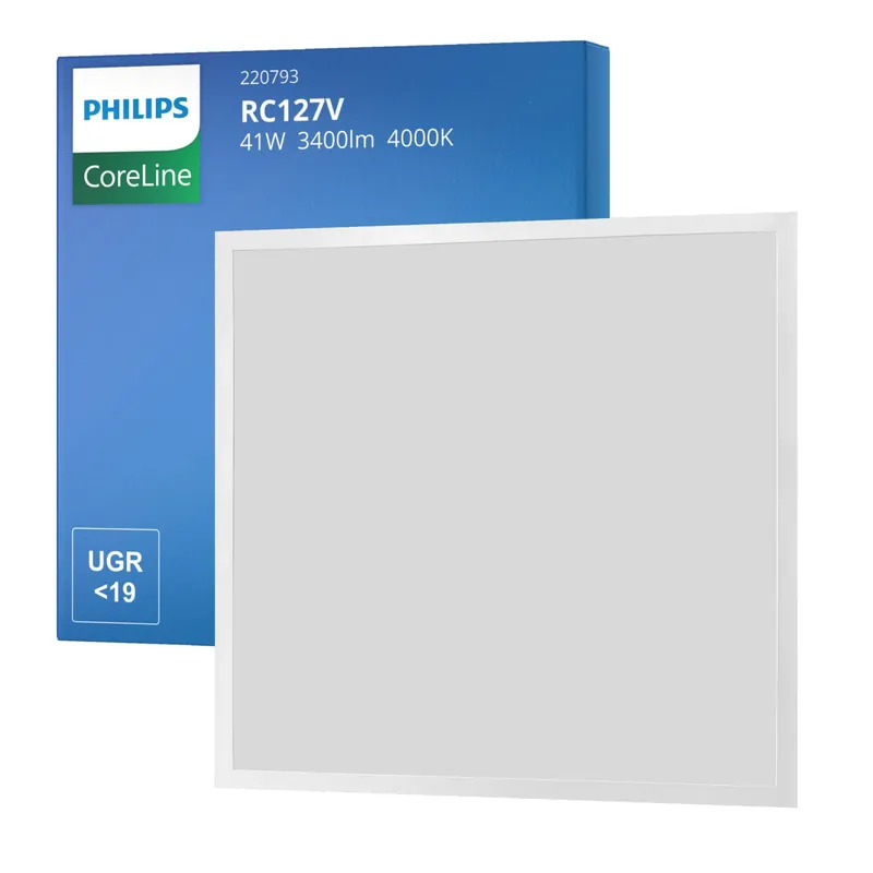 Oferta Limitada Philips Panel LED CoreLine RC127V 41W 3400lm - 840 Blanco Frio | 60x60cm - UGR <19