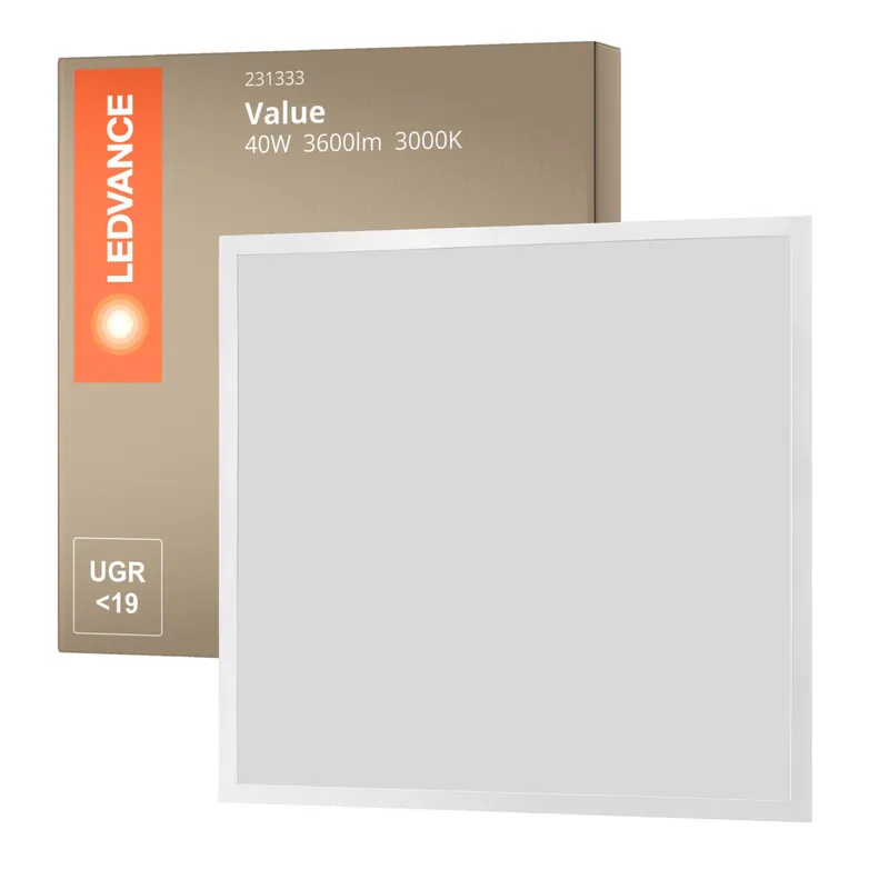 Oferta De Temporada Ledvance Panel LED Value 60x60cm 3000K 40W UGR <19 | Reemplazo 4x18W