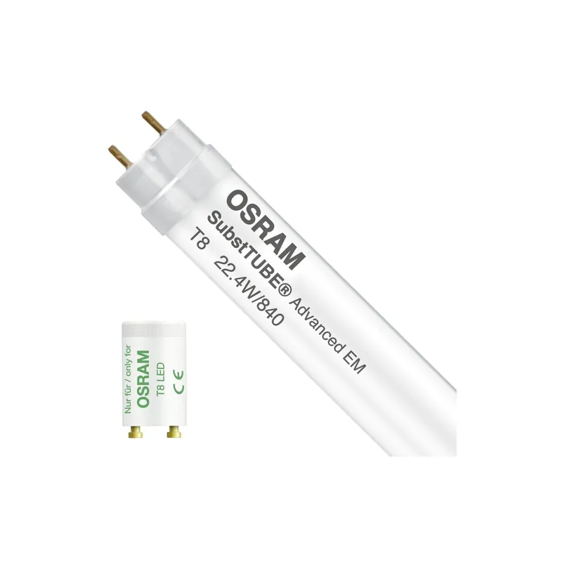 Más Vendido Osram Tubo LED T8 SubstiTUBE Advanced (EM/Mains) Ultra Output 22.4W 3700lm - 840 Blanco Frio | 150cm - Reemplazo 58W