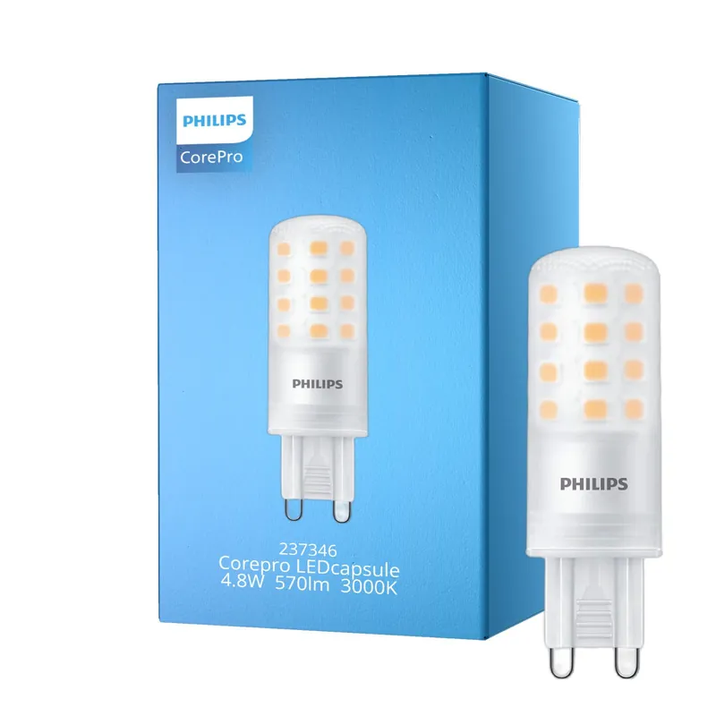 Venta Final Philips Corepro LED Capsule G9 4.8W 570lm - 830 Luz Cálida | Reemplazo 60W
