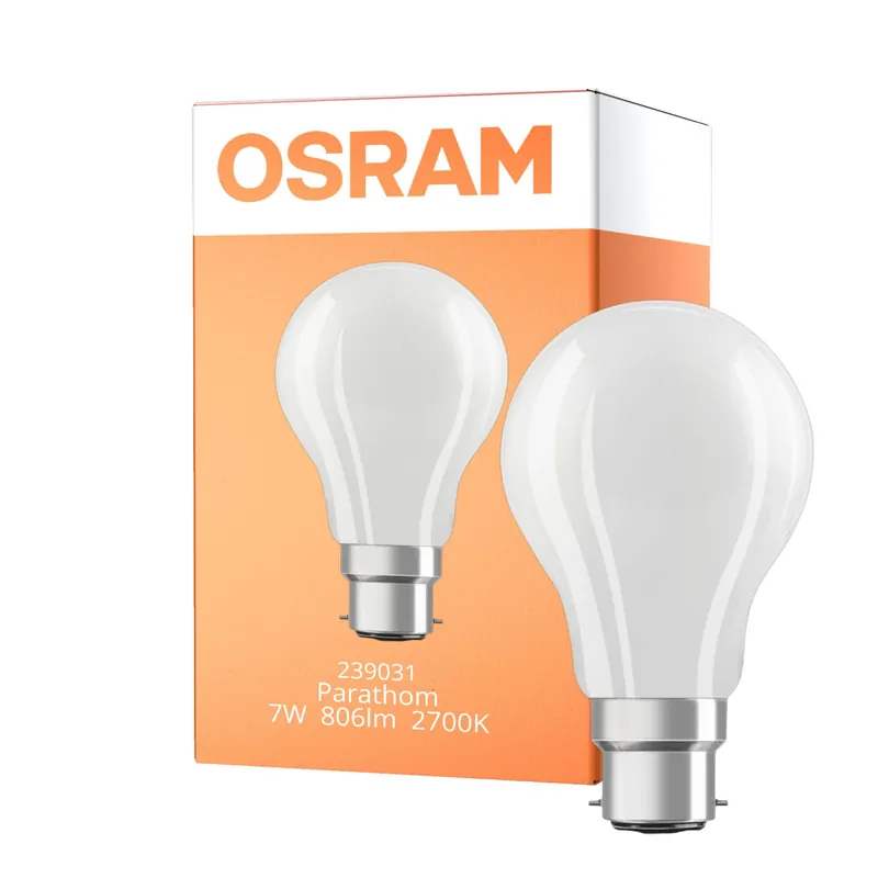 A Buen Precio Osram Parathom Retrofit Classic LED B22d Pera Mate 7W 806lm - 827 Luz muy Cálida | Regulable - Reemplazo 60W