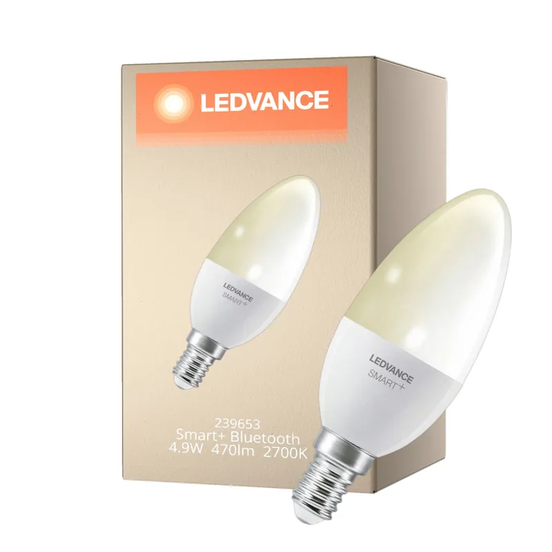 Favorito De Clientes Ledvance Smart+ BT E14 Vela 5W 470lm - 827 Luz muy Cálida | Regulable - Reemplazo 40W