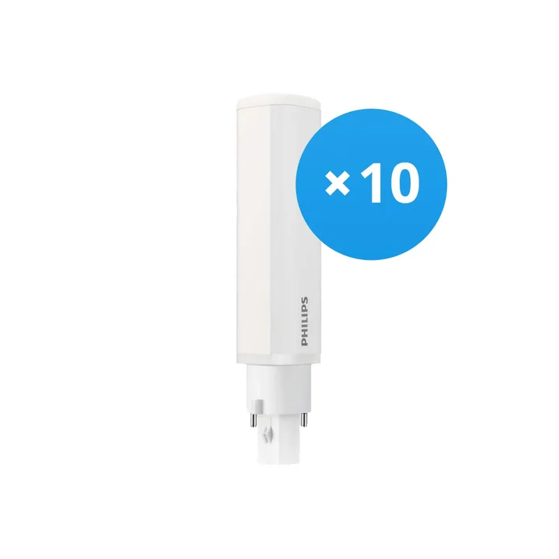 Multipack 10x Philips Corepro PL-C LED 6.5W 600lm - 830 Luz Cálida | 2-Pines - Reemplazo 18W Ordena Ya