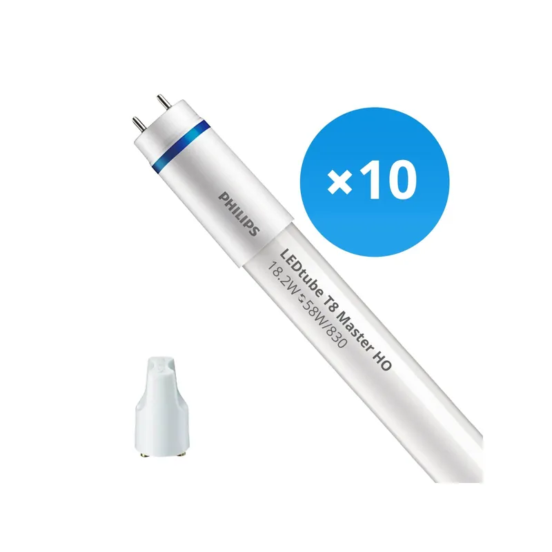 Gran Oferta Multipack 10x Philips Tubo LED T8 MASTER (EM/Mains) High Output 18.2W 2900lm - 830 Luz Cálida | 150cm - Reemplazo 58W