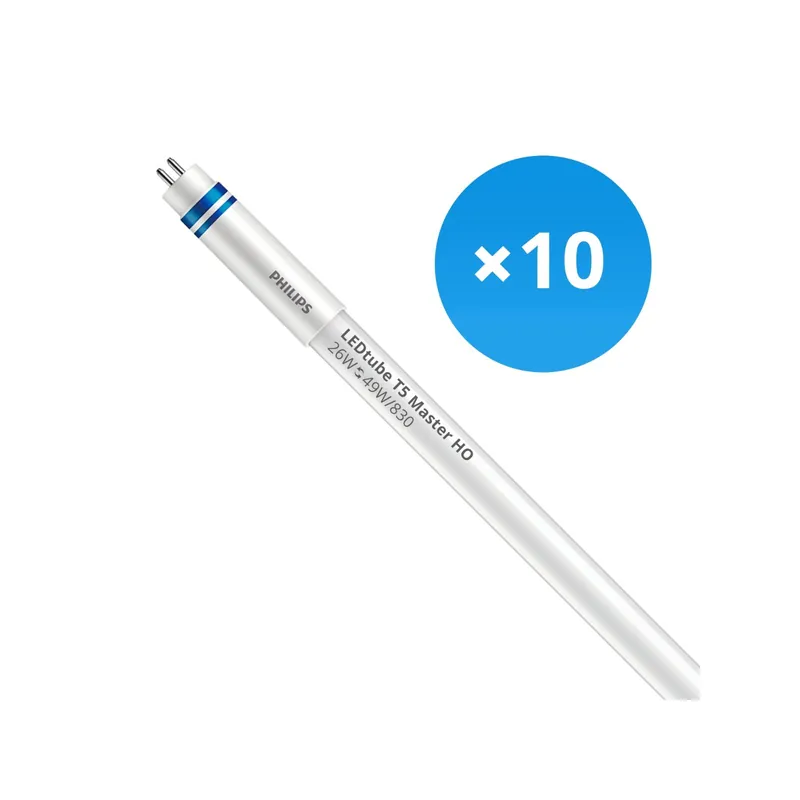 Multipack 10x Philips Tubo LED T5 MASTER (HF) High Output 26W 3700lm - 830 Luz Cálida | 145cm - Reemplazo 49W Oferta