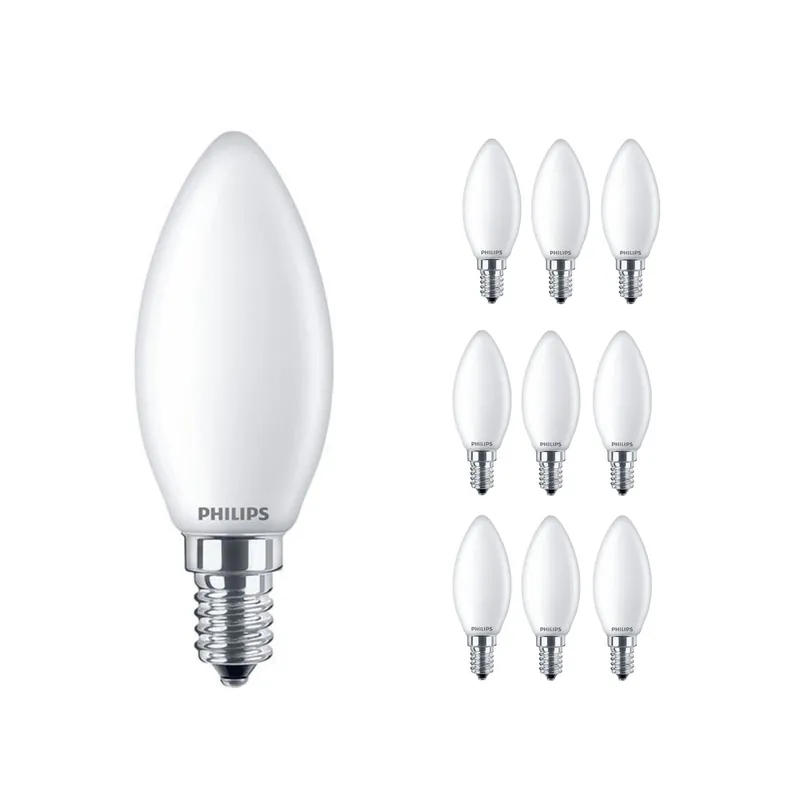 Multipack 10x Philips Corepro LED Vela E14 Mate 4.3W 470lm - 827 Luz muy Cálida | Reemplazo 40W Ordenar Ahora Mismo
