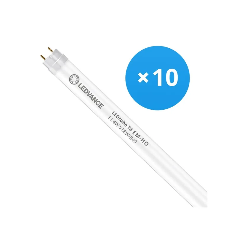 Liquidación Multipack 10x Ledvance Tubo LED T8 Superior (EM/Mains) High Output 11.4W 2000lm - 840 Blanco Frio | 105cm - Reemplazo 38W