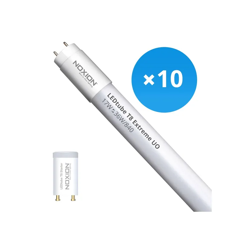 Multipack 10x Noxion Tubo LED T8 Avant Extreme (EM/Mains) Ultra Output 17W 2600lm - 840 Blanco Frio | 120cm - Reemplazo 36W Oferta De Temporada