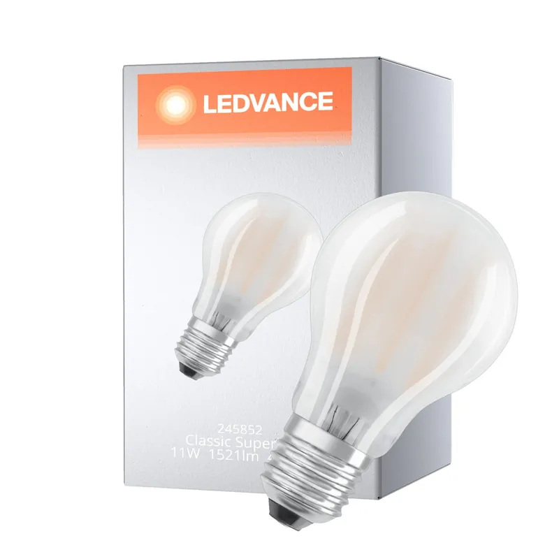 Ledvance Superior Classic LED E27 Pera Mate 11W 1521lm - 940 Blanco Frio | Regulable - Mejor reproducción de color Promoción