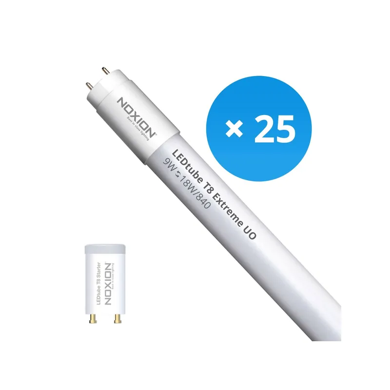 Bestseller Multipack 25x Noxion Avant Tubo LED T8 Extreme (EM Mains) High Output 9W 1150lm - 840 Blanco Frio | 60cm - Reemplazo 18W