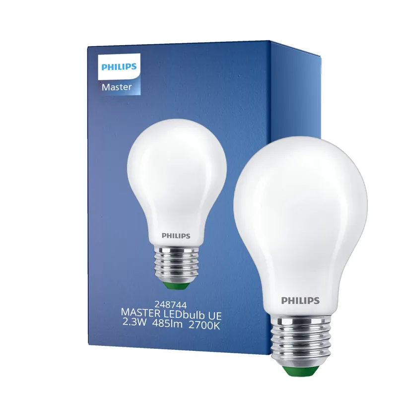 Venta Final Philips MASTER LED Bulbo Ultra Efficient E27 Pera Mate 2.3W 485lm - 827 Luz muy Cálida | Reemplazo 40W
