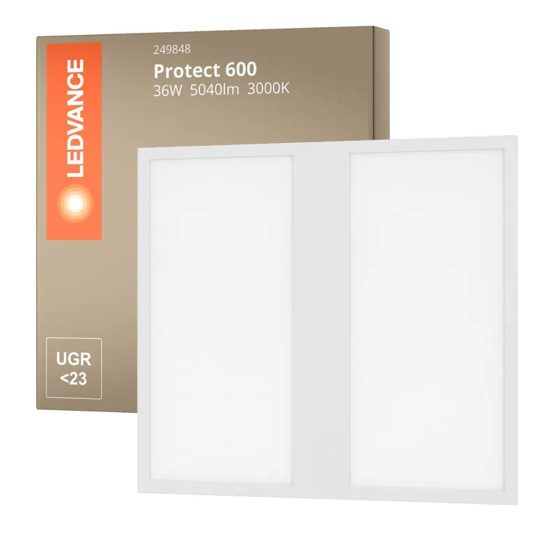 Ledvance Panel LED Protect 600 36W 5040lm - 830 Luz Cálida | 60x60cm - UGR <23 - Dali Regulable Últimas Unidades