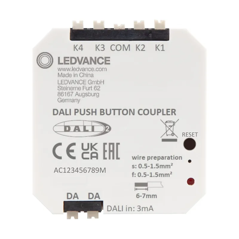Económico Ledvance Dali-2 Push Button Coupler