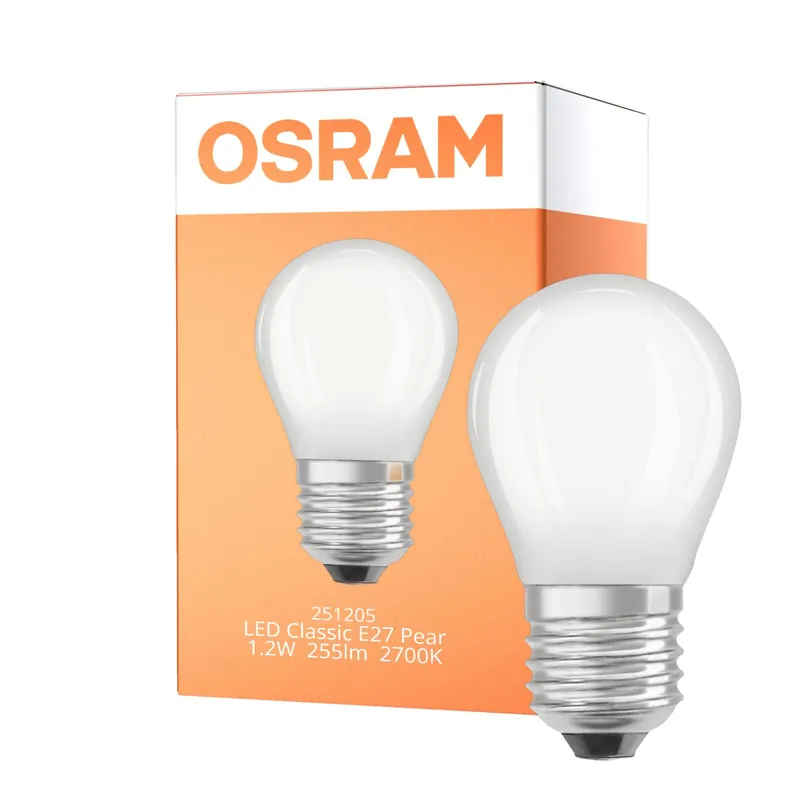 Mejor Precio Osram LED Classic LED E27 Pera Con Filamento Mate 1.2W 255lm - 827 Luz Muy Cálida | Reemplazo 25W